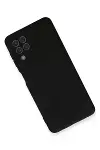 Samsung Galaxy A22 Kılıf Nano içi Kadife Silikon - Siyah-2