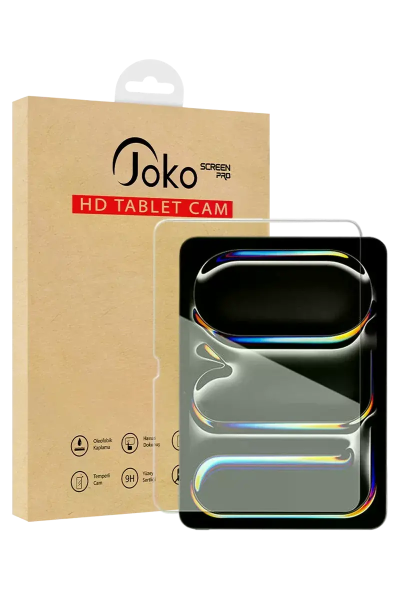 Joko Apple iPad 10.2 (7.nesil) 2in1 HD Tablet Cam Ekran Koruyucu - Şeffaf