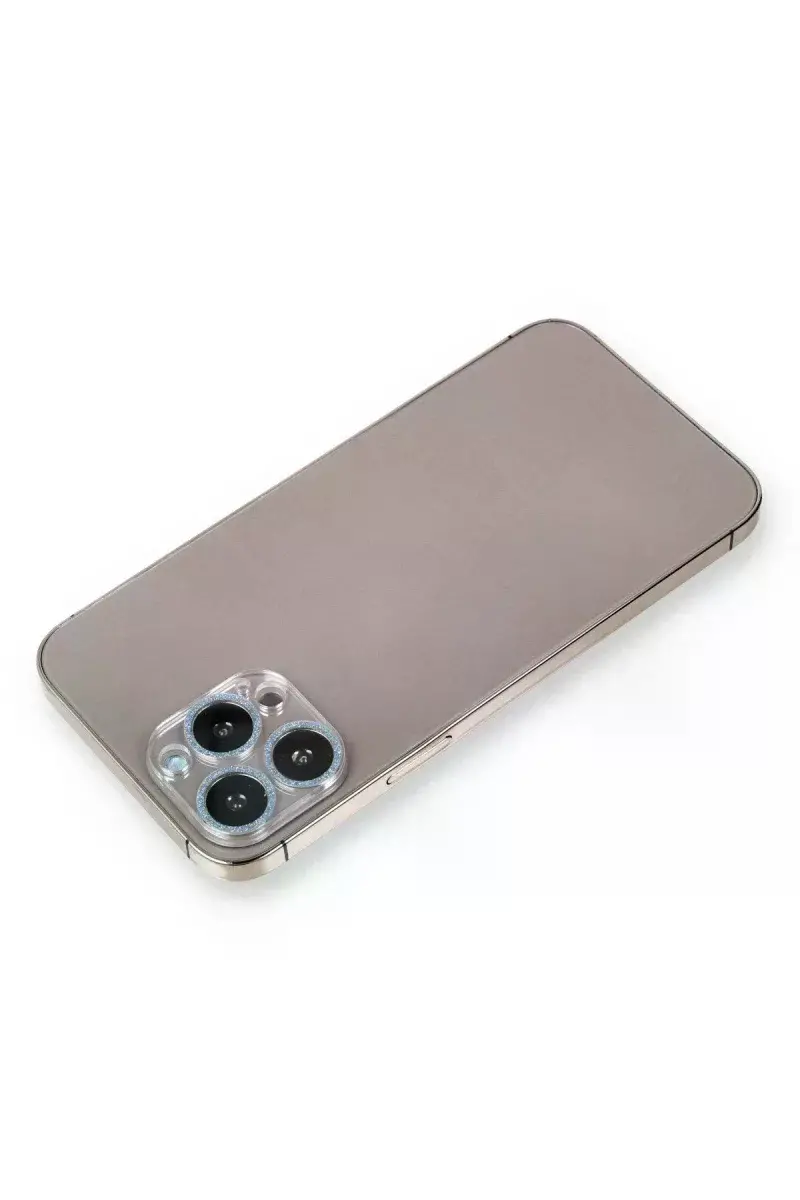 Apple iPhone 12 Pro Max Shine Kamera Lens Koruma Cam - Sierra Blue