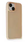 Apple iPhone 14 Kılıf Elegant Kapak - Pudra-1