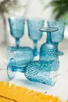 Akrilik Aquamarin 6'lı Kadeh & Su Meşrubat Kahve Yanı Bardağı 450 ml ( Cam Değildir )-1
