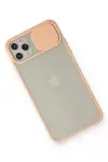 Apple iPhone 11 Pro Max Kılıf Palm Buzlu Kamera Sürgülü Silikon - Pembe-3