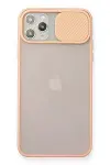 Apple iPhone 11 Pro Max Kılıf Palm Buzlu Kamera Sürgülü Silikon - Pembe-1