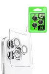 Apple iPhone 16 Pro Raze Metal Kamera Lens - Beyaz-1