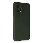 Xiao Red Note 12 5G Kılıf Nano içi Kadife Silikon - Koyu Yeşil-2