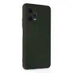 Xiao Red Note 12 5G Kılıf Nano içi Kadife Silikon - Koyu Yeşil-3