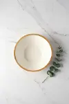 Mango Agacı Sunum Servis Kasesi & Dekoratif Kase 20 Cm Krem-3