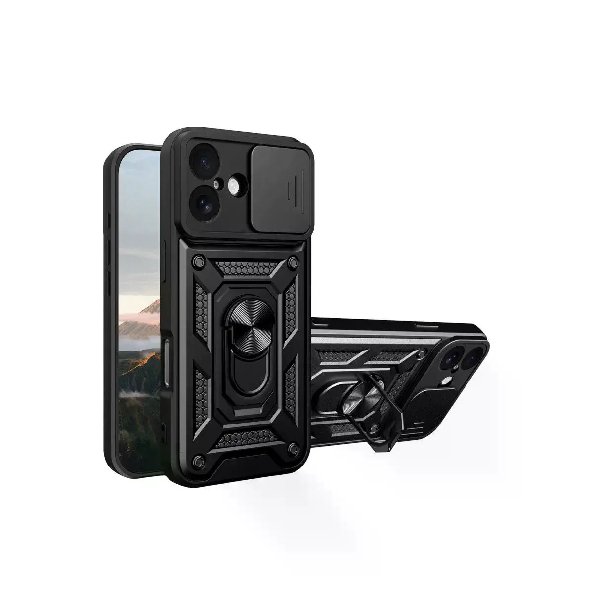 Apple İphone 17 Pars Lens Yüzüklü Silikon - Siyah