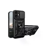 Apple İphone 17 Pars Lens Yüzüklü Silikon - Siyah-1