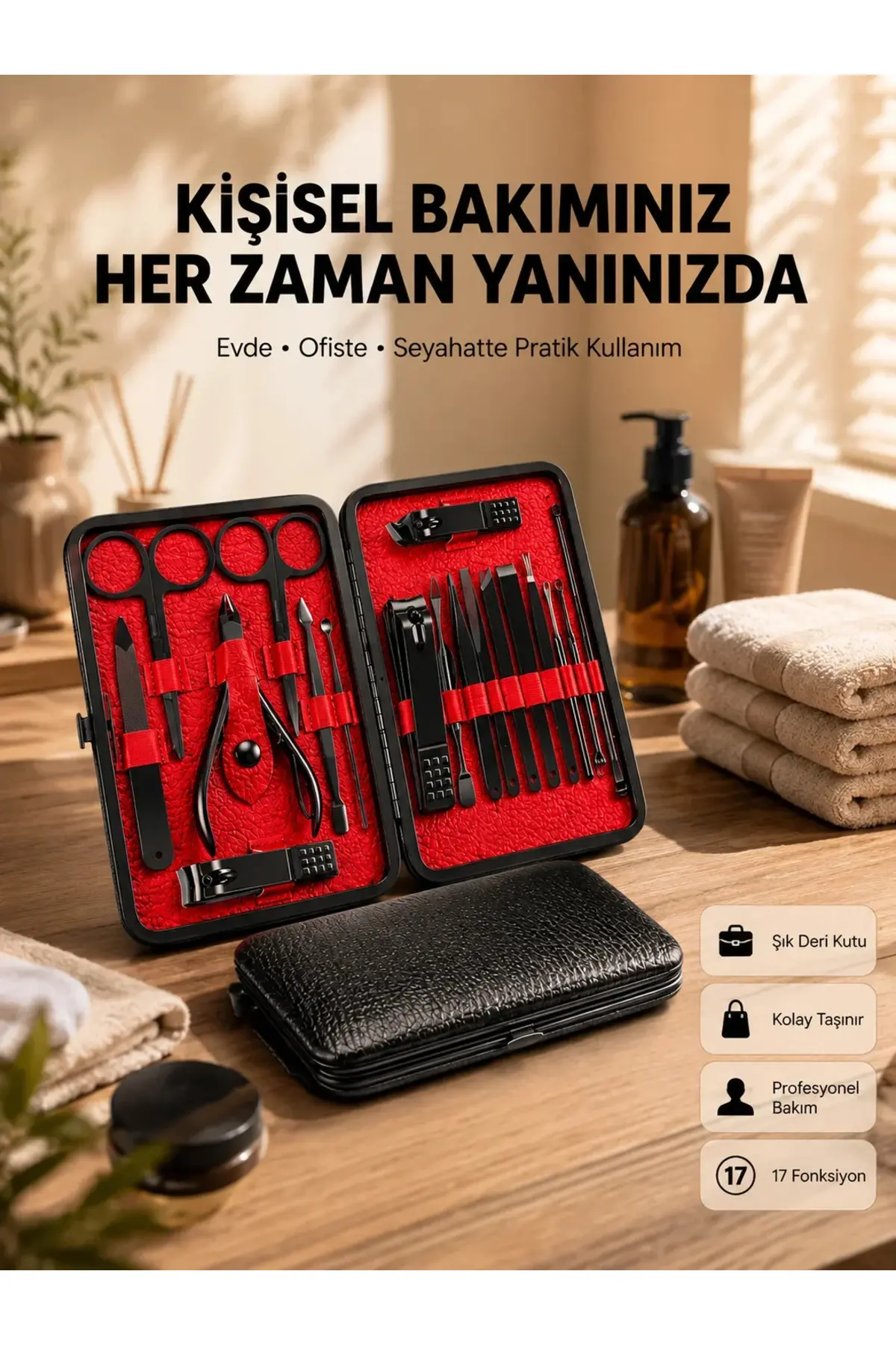 Profesyonel Paslanmaz Çelik Manikür & Pedikür Seti Yeni Nesil