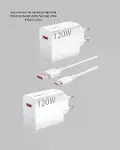 120W Hızlı Şarj Başlığı Ultra Güçlü Type-C Adaptör Kablo Dahil-4