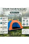 10 Kişilik Otomatik Kurulum Kamp Çadırı – Outdoor, Suya Dayanıklı Hızlı Kurulum Piknik ve Doğa İçin-4