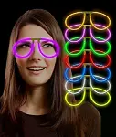 Karanlıkta Parlayan Fosforlu Glow Gözlük Fosforlu Renkli Gözlük 6 Adet-1