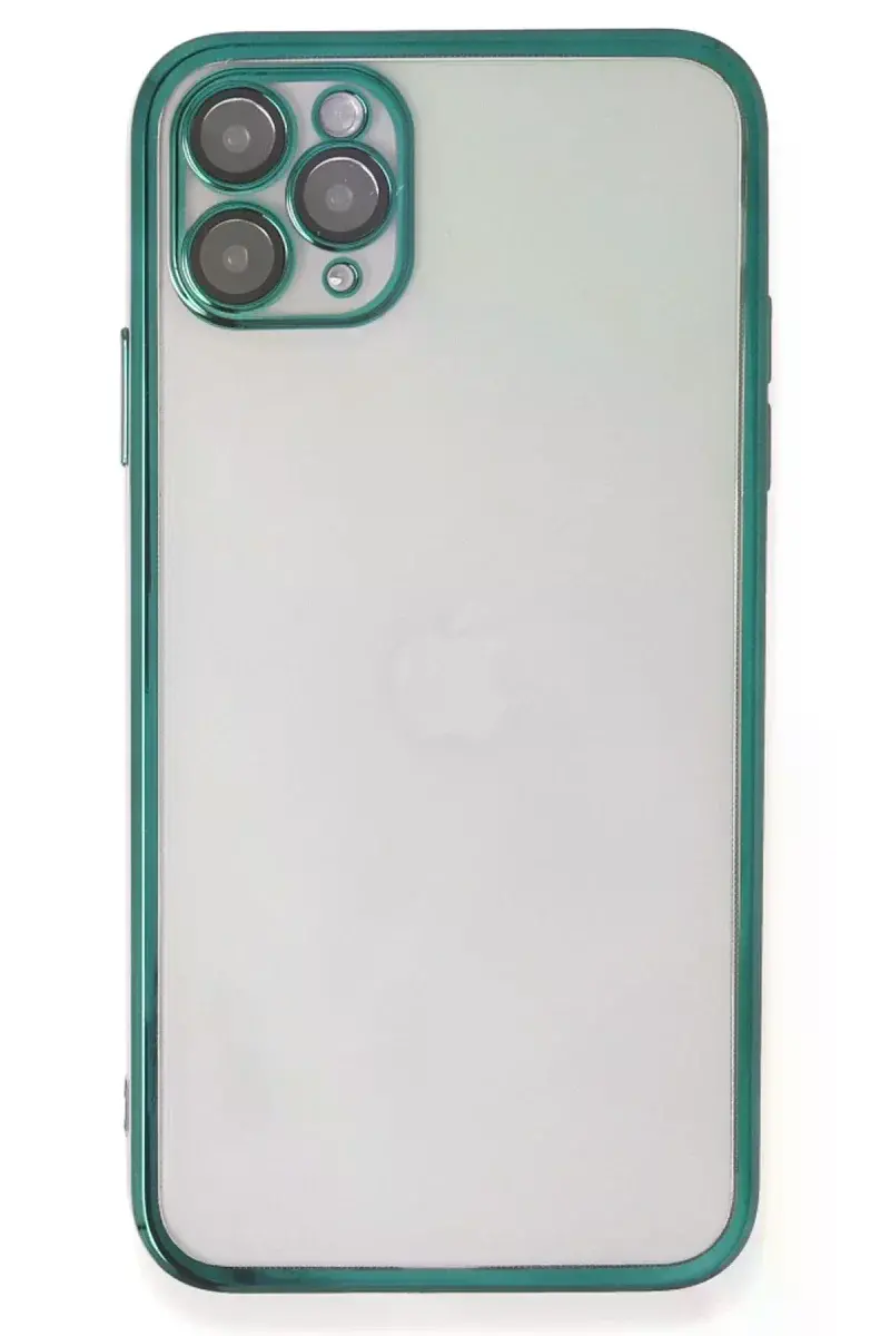 Apple iPhone 11 Pro Max Kılıf Razer Lensli Silikon - Yeşil