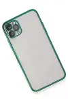 Apple iPhone 11 Pro Max Kılıf Razer Lensli Silikon - Yeşil-2
