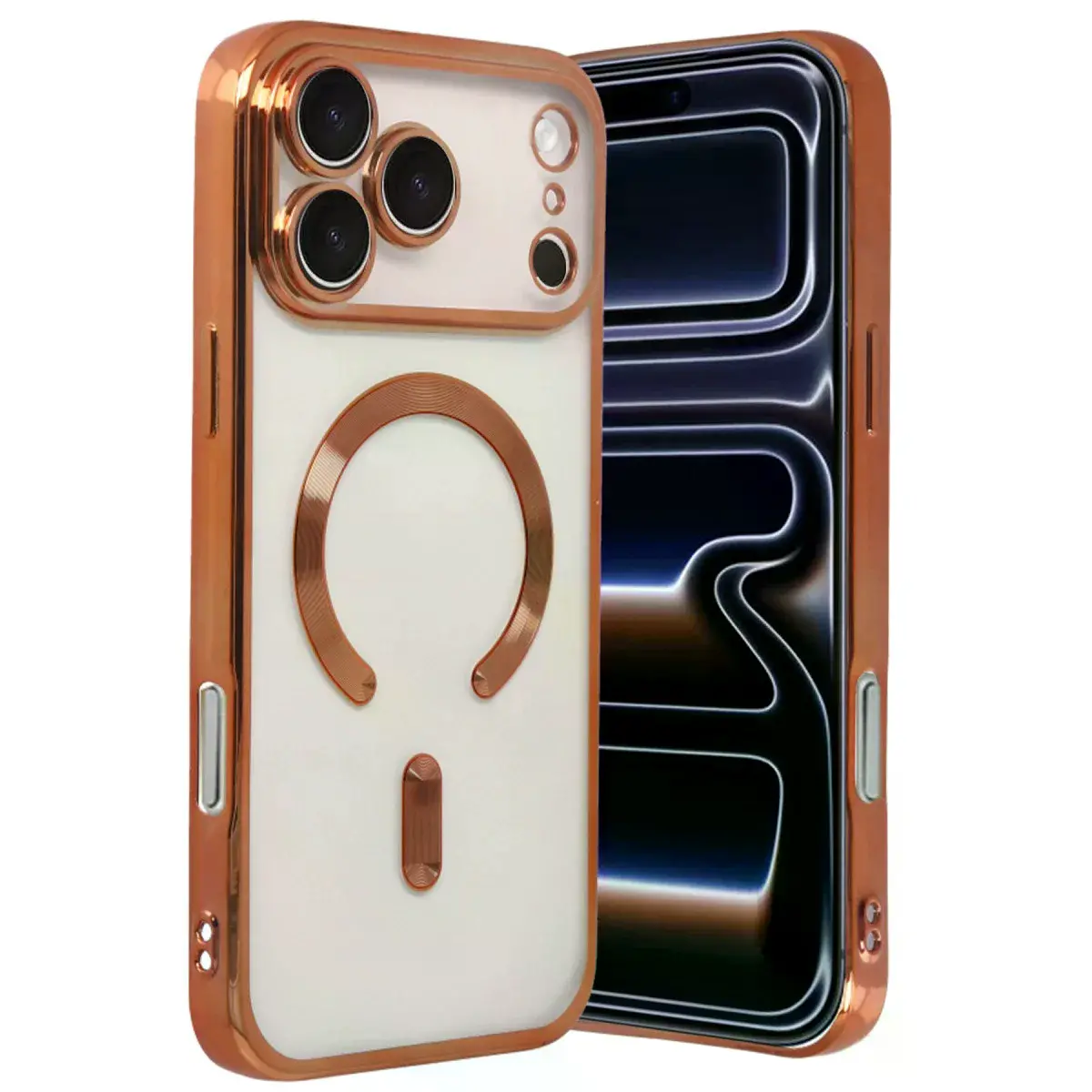 Apple İphone 17 Pro Max Kross Magneticsafe Kapak - Turuncu