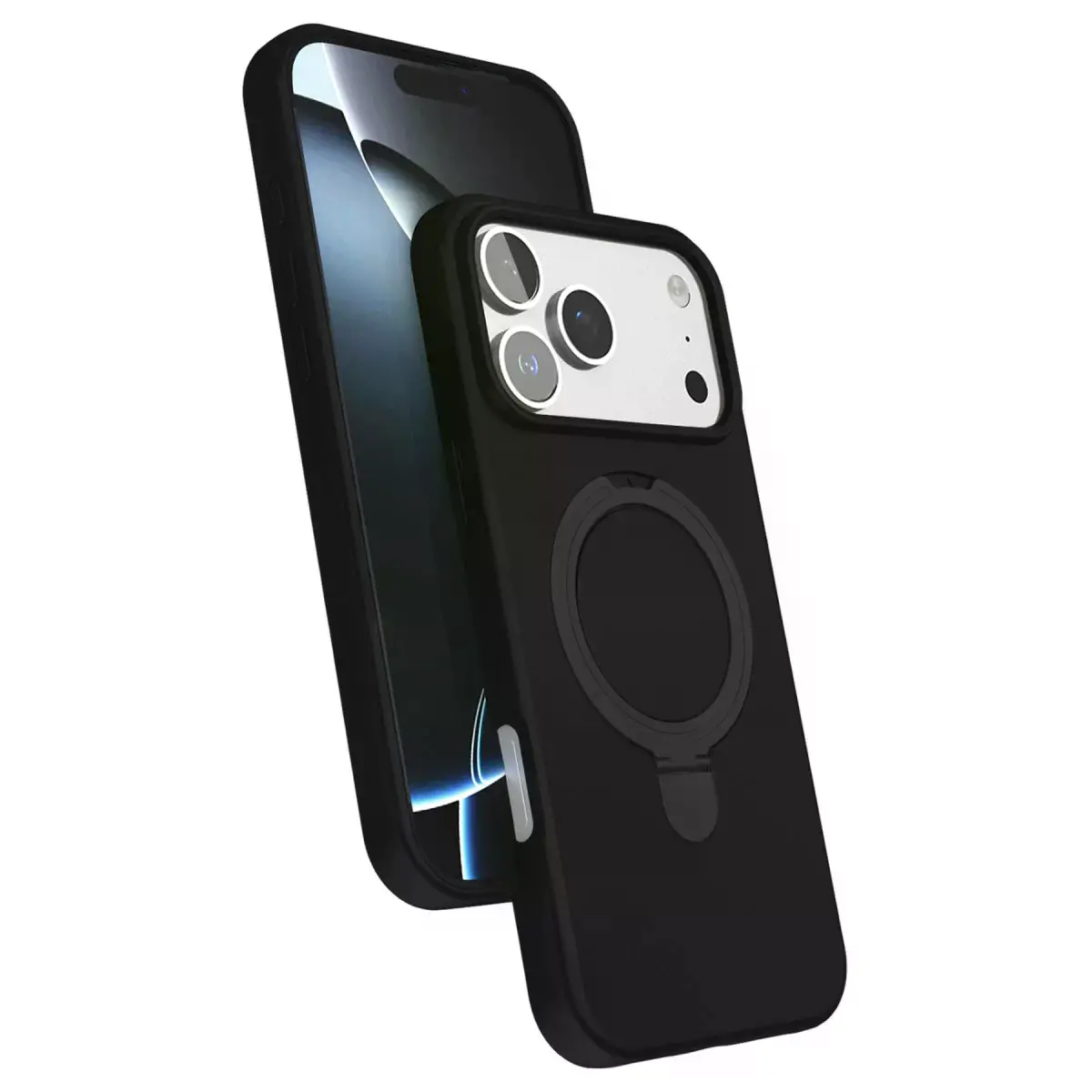 Apple İphone 17 Pro Max Regal Magsafe Standlı Kapak - Siyah