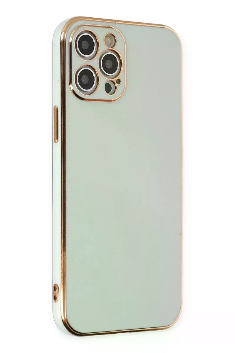 Apple iPhone 12 Pro Kılıf Volet Silikon - Açık Yeşil