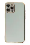 Apple iPhone 12 Pro Kılıf Volet Silikon - Açık Yeşil-2