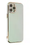 Apple iPhone 12 Pro Kılıf Volet Silikon - Açık Yeşil-1