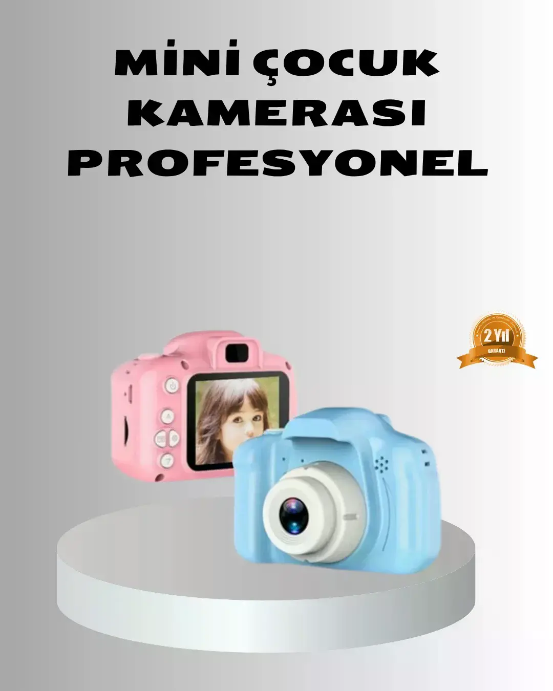8MP Mini Çocuk Fotoğraf Makinesi – Pembe Ses Kaydı Özellikli