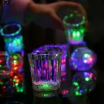 Led Işıklı Eğlence Bardakları - 3 Modlu Renk Değiştiren Bardak 12 Adet-2