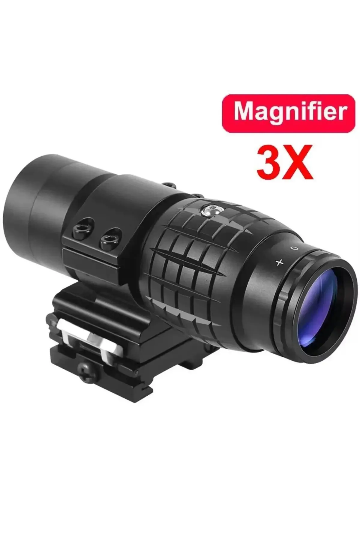 Magnifier 3x Yakınlaştırmalı Dürbün 22mm Ray Uyumlu, Katlanır Yaylı Ayaklı
