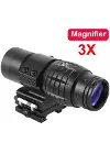 Magnifier 3x Yakınlaştırmalı Dürbün 22mm Ray Uyumlu, Katlanır Yaylı Ayaklı-1