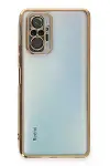 Xiao Red Note 10 Pro Kılıf Razer Lensli Silikon - Gold-2