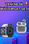 3.Nesil TWS Bluetooth Kulaklık ve Dokunmatik Ekran Akıllı Saat Sesli Görüşme-2