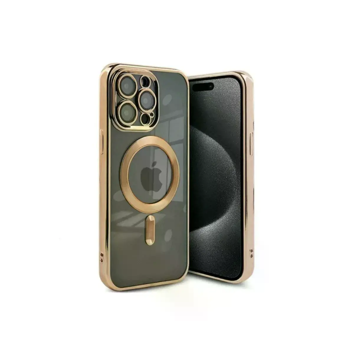 Apple İphone 15 Pro Kılıf Kross Magneticsafe Kapak - Gold