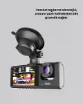 Full HD Çift Yönlü Araç Kamerası Hareket Algılama Döngüsel Kayıt-3