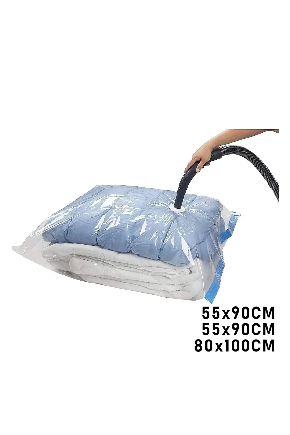 3LÜ Set Vakumlu Poşet Hurç 2 Adet Xl= 55X90CM + 1ADET Xxl= 80X100CM %75 Yer Tasarrufu