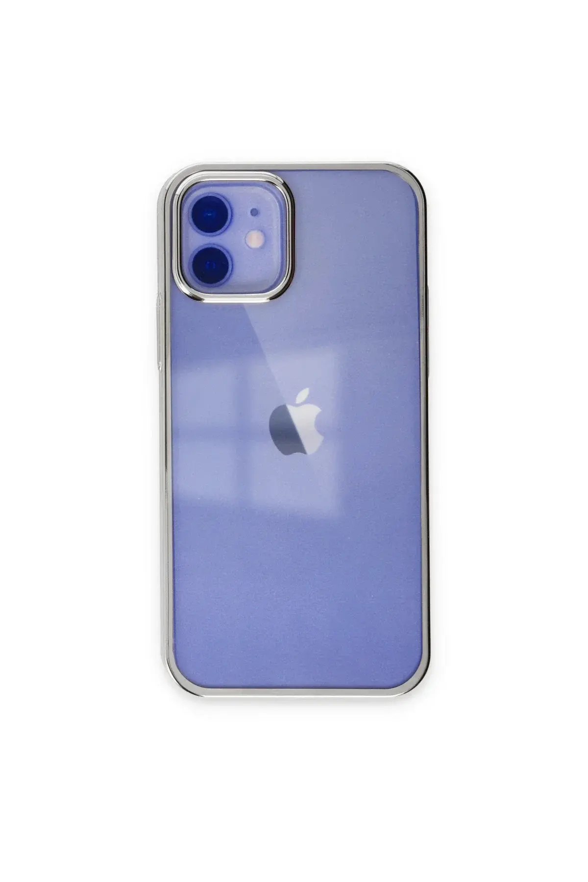 Apple iPhone 12 Kılıf Element Silikon - Gümüş