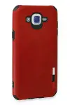 Samsung Galaxy J7 Kılıf Loop Deri Silikon - Kırmızı-3