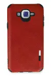 Samsung Galaxy J7 Kılıf Loop Deri Silikon - Kırmızı-1