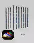 LED Yağmur Işığı Seti 10 Adet Meteor Çubuk Aydınlatma-4