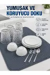 Su Emici Bulaşık Kurutma Matı Kaydırmaz ve Yumuşak Dokulu Kurutmalık-1