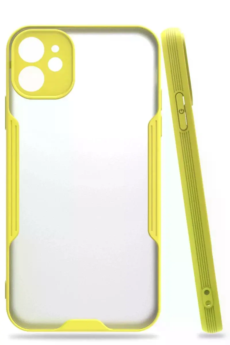 Apple iPhone 11 Kılıf Platin Silikon - Sarı
