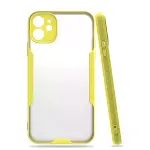 Apple iPhone 11 Kılıf Platin Silikon - Sarı-3