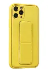 Apple iPhone 11 Pro Kılıf Coco Deri Standlı Kapak - Sarı-1