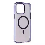 Apple İphone 14 Pro Max Kılıf Tron Şeffaf Magsafe Kapak - Derin Mor-2