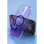 Apple İphone 14 Pro Max Kılıf Tron Şeffaf Magsafe Kapak - Derin Mor-3