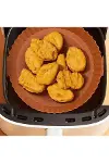 Renkli Isıya Dayanıklı Yıkanılabilir Silikon Fırın Ve Airfryer Yuvarlak Model Pişirme Matı 20 Cm-2