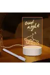 USB Kablolu Işıklı Kendiliğinden Beyaz Kalemli-Silgili Kreatif 3D Görselleştirme LED Lambası-2