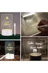 USB Kablolu Işıklı Kendiliğinden Beyaz Kalemli-Silgili Kreatif 3D Görselleştirme LED Lambası-4