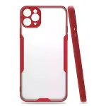 Apple iPhone 11 Pro Kılıf Platin Silikon - Kırmızı-2