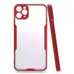 Apple iPhone 11 Pro Kılıf Platin Silikon - Kırmızı-3