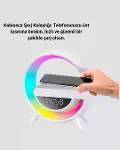 15W Hızlı Şarj Destekli LED Atmosfer Işığı ve Alarm Fonksiyonlu Lamba-4