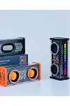 Şeffaf Mecha Müzik Tws Stereo Rgb İşıklı Hoparlör Kablosuz Bluetooth 5.0 Taşınabilir Hoparlör V9-1